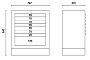 C55M8-FIXED MODULE WITH 8 DRAWERS