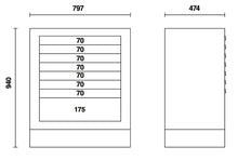 C55M8-FIXED MODULE WITH 8 DRAWERS
