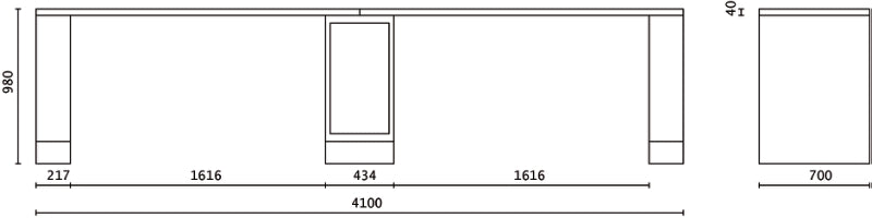 C55PRO-BG/D4-DOUBLE 4-M LONG WORKBENCH