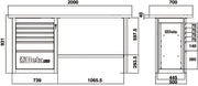 C59A-A-"ENDURANCE" WORKBENCH 6 DRAWERS