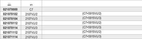 2107VU/3-BAG WITH 74PCS