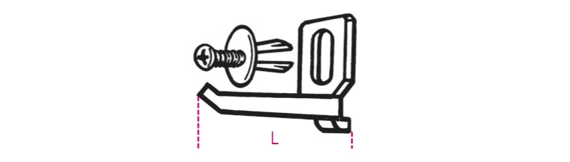 KIT/GPS-KIT 40-MM GPS HOOKS + SCREWS VE1