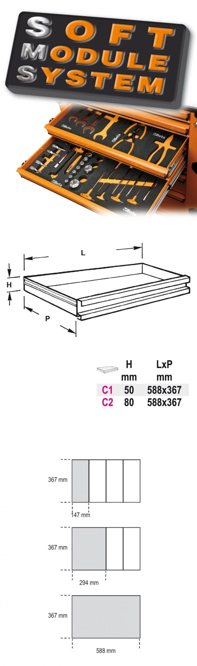 M45-SOFT THERMOFORMED TRAY WITH 12 TOOLS