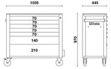 RSC24AXL/7-A-MOBILE ROLLER CAB 7 DRAWERS