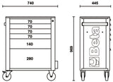 RSC24A/6-O-MOB.ROLLER CAB 6DR. ANTI-TILT
