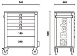RSC24A/7-A-MOB.ROLLER CAB 7DR. ANTI-TILT