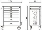 RSC24A/8-A-MOB.ROLLER CAB 8DR. ANTI-TILT