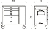 RSC24L-CAB/A-MOB.ROLLER CAB 7DR.+CABINET