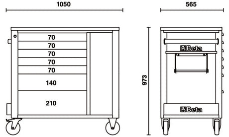 RSC24L-CAB/R-MOB.ROLLER CAB 7DR.+CABINET