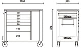 RSC24L-CAB/A-MOB.ROLLER CAB 7DR.+CABINET