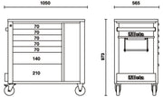 RSC24L-CAB/A-MOB.ROLLER CAB 7DR.+CABINET