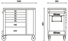 RSC24L-CAB/A-MOB.ROLLER CAB 7DR.+CABINET