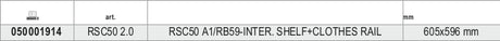 RSC50 A1/RB59-INTER. SHELF+CLOTHES RAIL