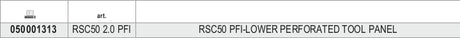 RSC50 PFI-LOWER PERFORATED TOOL PANEL