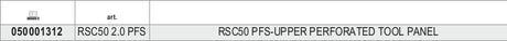 RSC50 PFS-UPPER PERFORATED TOOL PANEL