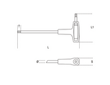 96T Offset Hex Key Wrench with High-Torque Handle