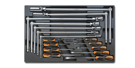 T164-HARD THERMOFORM. TRAY WITH 16 TOOLS