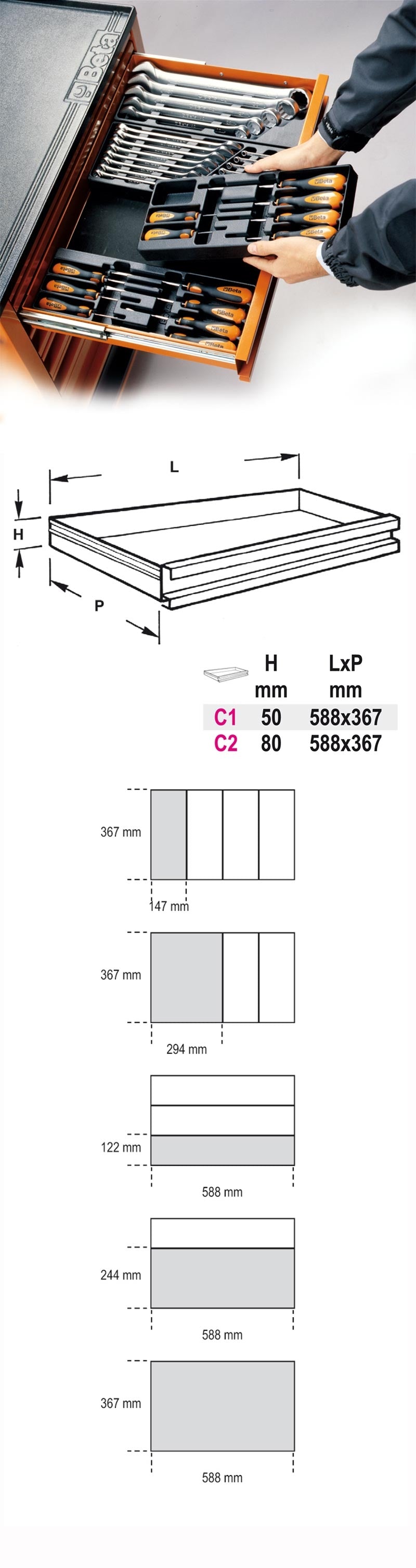 T231-HARD THERMOFORMED TRAY WITH 5 TOOLS